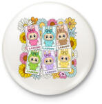 printfashion Labubu - Kitűző, hűtőmágnes - Fehér (17582058)