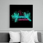 printfashion Tropical Paradise flamingo - Vászonkép - Fekete (17564149)