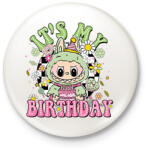 printfashion Születésnapi Labubu - Kitűző, hűtőmágnes - Fehér (17579847)