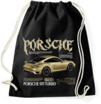 printfashion porsche turbo gold - Sportzsák, Tornazsák - Fekete (17582659)