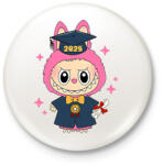 printfashion Diplomás Labubu - Kitűző, hűtőmágnes - Fehér (17578517)