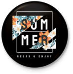 printfashion Summer relax - Kitűző, hűtőmágnes - Fekete (17558739)