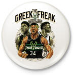 printfashion Giannis Antetokounmpo - Kitűző, hűtőmágnes - Fehér (17542518)