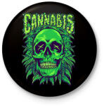 printfashion Cannabis - Kitűző, hűtőmágnes - Fekete (17540253)