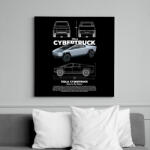 printfashion TESLA CYBERTRUCK - Vászonkép - Fekete (17585281)