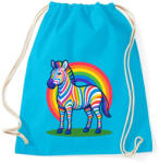 printfashion Zebra - Sportzsák, Tornazsák - Surf blue (17532742)