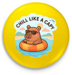 printfashion Chill like a capy - Kitűző, hűtőmágnes - Sárga (17545246)