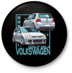 printfashion golf 4 - Kitűző, hűtőmágnes - Fekete (17556039)