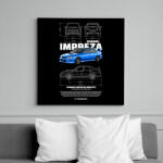 printfashion Subaru Imprezza - Vászonkép - Fekete (17541633)