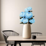 Vog und Arths Műnövény dekoráció - krizantém - kék - 12 x 58 cm (11912D)