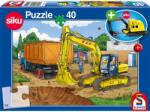 Schmidt Spiele Puzzle játék 40 darabos A markoló - ajándék járművel