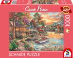 Schmidt Spiele Puzzle játék 1000 darabos Chuck Pinson: Part a naplementében (58553)