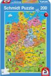 Schmidt Spiele 56312 Cartoon map of Germany 200db-os puzzle