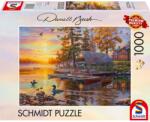 Schmidt Spiele Puzzle játék 1000 darabos Darrell Bush Csónakház kenukkal (58532)