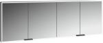 Kronenbach Cube 2.0 dulap 200x17x70 cm cu oglinda negru KB100223MB (KB100223MB)