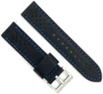 Curea piele neagra cusături albastre Rally 18mm - 3985218