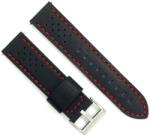  Curea piele neagra cusături roșii Rally 18mm - 3985318