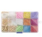 Moxy gyöngyfűző készlet szortírozó dobozban - 17x2x10 cm (IMO-GF-240022)