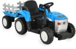  BO DALLAS elektromos traktor trélerrel 12V 140cm KÉK