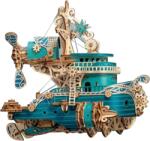 Howcat Puzzle 3D, Corabia Viselor, albastru, HC, lemn, 102 piese