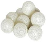 Iris 4616452 Gömb alakú 6cm/színes fonott/1, 5m/meleg fehér/10db LED-es/USB-s fénydekoráció (MEN-R1-22287)