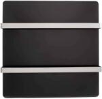 TEPLOCERAMIC Panou radiant cu uscator de prosoape SWGT-RA 250 sticla cu termostat negru