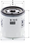Mann-filter Olajszűrő Mann Filter W 7015 (W7015)