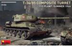 MiniArt Models 1/35 1944-es T-34-85 tank kompozit toronnyal szerelve katonai jármű modell
