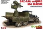 MiniArt Models 1/35 GAZ-AAA 4 darabos M-4 Maxim géppuskával katonai jármű modell