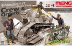 MENG 1/35 French Ft-17 Light Tank személyzet és motoros futár katonai modell figura szett