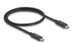 Delock USB 80 Gbps kábel USB Type-C dugó - dugó 16K 60 Hz PD 3.1 240 W E-Marker koaxiális 0, 5 m fekete (81210) (81210)