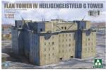  1/350 Flak Tower Iv Heiligengeistfeld G Tower katonai épület modell (6005)