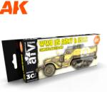 AK Interactive AFV WWII US. Army & USMC Camouflage Colors akrilfesték készlet (AK11668)