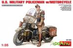 MiniArt Models 1/35 U. S. Millitary Policeman with Motorcycle katonai modell figura