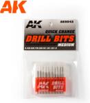 AK Interactive Fúrófej készlet modellezési célokra közepes 0.4-1.3mm 10 darabos (AK9043)