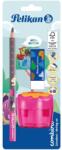Pelikan Set Combino Pelikan - Creion grafit invata sa scrii + ascutitoare + radiera, blister (811217/ROZ)