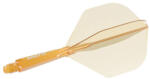 Cuesoul Fluturas si tija darts Cuesoul ROST 77 portocaliu transparent, aripa Small Wing si tija scurta (CS166659)