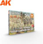 AK Interactive Signature Set - Sudan Campaign 1881-1899 Personal Mixes by Rafa Archiduque wargame akrilfesték készlet 18x 17ml (AK11773)