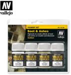 Vallejo Soot & Ashes korom és hamu festék pigment készlet 4x 35ml (VAL73193)