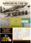 1MANARMY Airbrush maszkoló fólia 1/32 Hawker Hurricane MK II RAF 1941 katonai repülőgép modellhez (1MA32DET002)