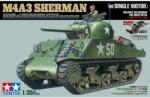 TAMIYA 1/35 M4A3 Sherman közepes tank modell egy motoros változat (TA30056)