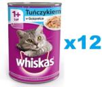 Whiskas Adult 12x400 g teljes értékű nedves eledel felnőtt macskáknak, tonhal darabkák zselében
