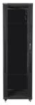 Lanberg FF01-6642-12B 19" 42U SZÉL: 600mm MÉLY: 600mm MAG: 2047mm lapraszerelt üvegajtós fekete rack szekrény (FF01-6642-12B) - pcx