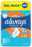 Always Ultra Day Normal egészségügyi szárnyas betét, 1-es méret (40 db)