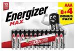 Energizer Elem mikro ENERGIZER "Max" AAA 8+4 darabos (EMAAAB8+4N) - mystock