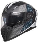 HORN Hirs Zárt Bukósisak Napszemüveggel és Pinlock Előkészítéssel (Matt fekete - szürke - kék)