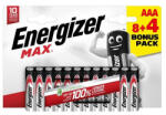 Energizer Elem mikro ENERGIZER "Max" AAA 8+4 darabos (EMAAAB8+4N) - tonerpiac