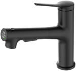 Welland FH-4237 kihúzható fejes mosdó csaptelep - vízhőfok kijelző (fekete)