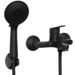 Erga Astat, fali kádcsaptelep kézizuhannyal, matt fekete, ERG-YKA-BW. ASTAT-W-BLK (ERG-YKA-BW.ASTAT-W-BLK)