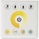 AVIDE 2 zónás érintőpaneles vezérlő, CCT LED szalaghoz, 2.4G, 5V-24V fehér (ALSA-24V-CCTTP-2Z-W)